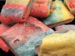 close up freeze dried fruit rollups