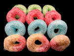 wide shot of freeze dried gummy rings